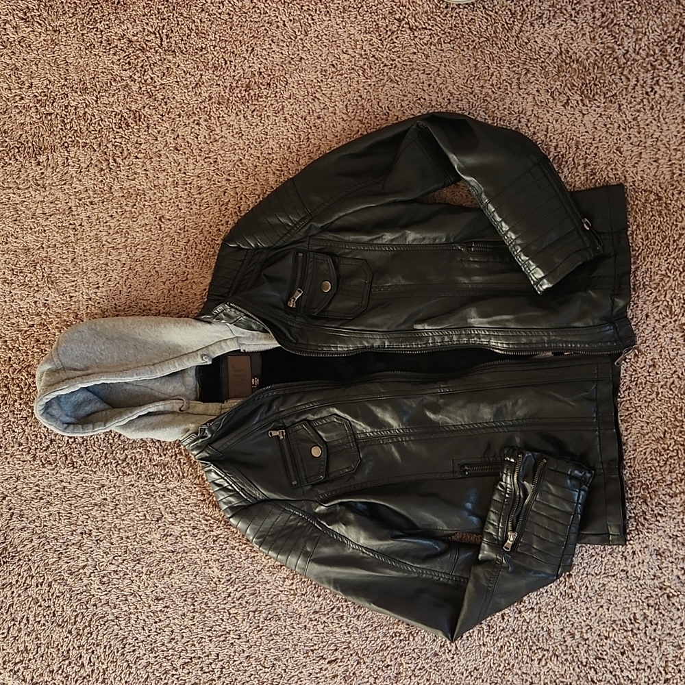 Faux leather jacket